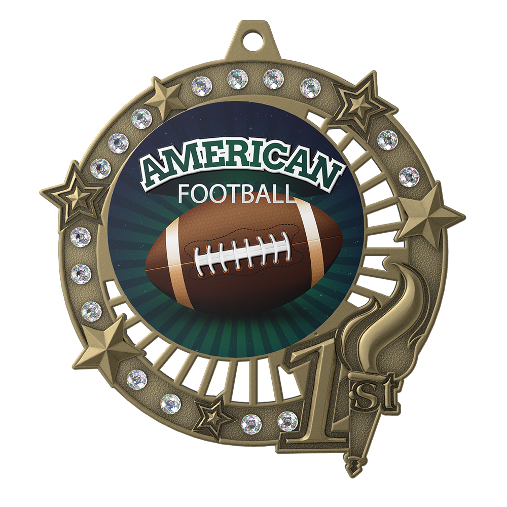 American Football First Place Medal Design front