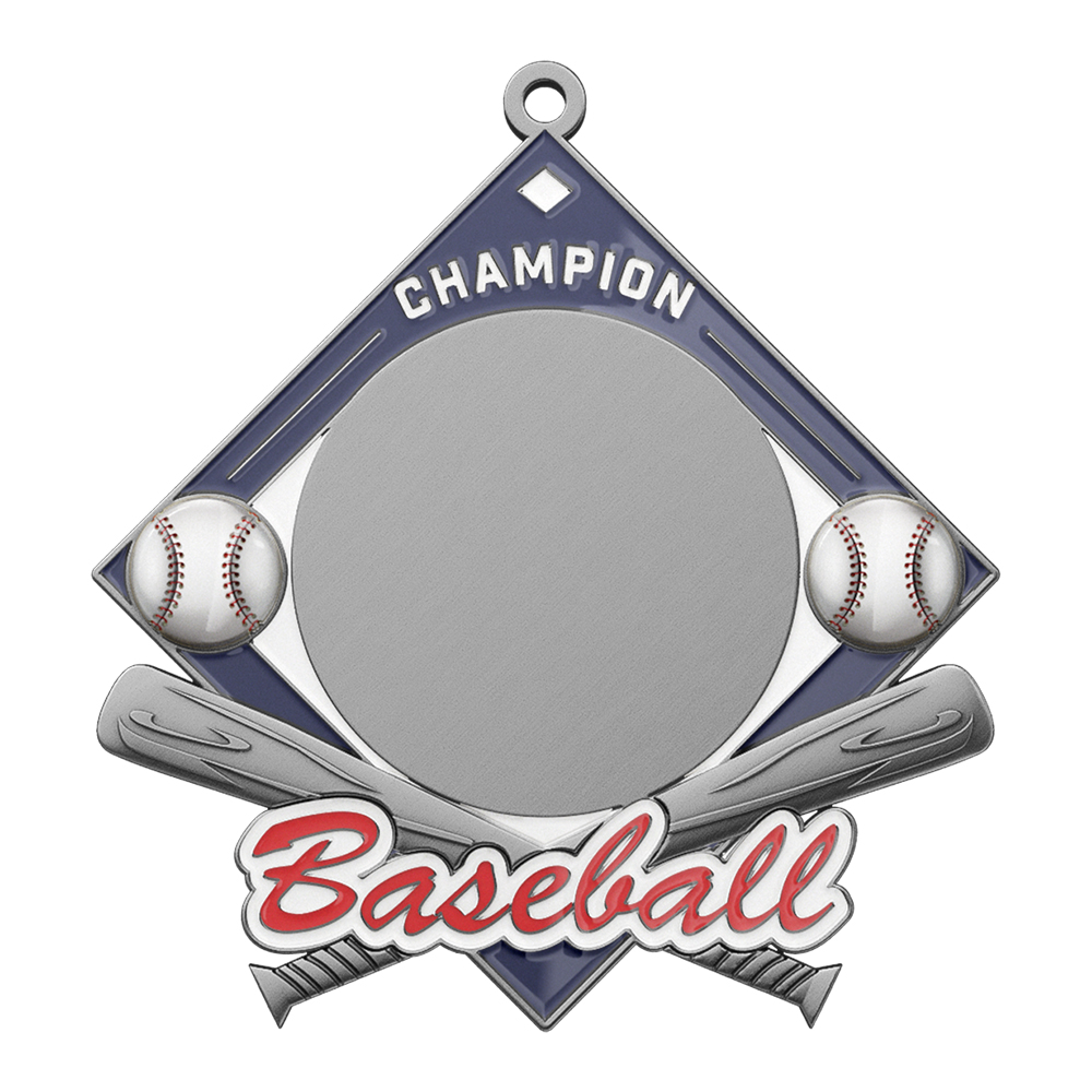 Baseball Tournament Champion Medal antique silver