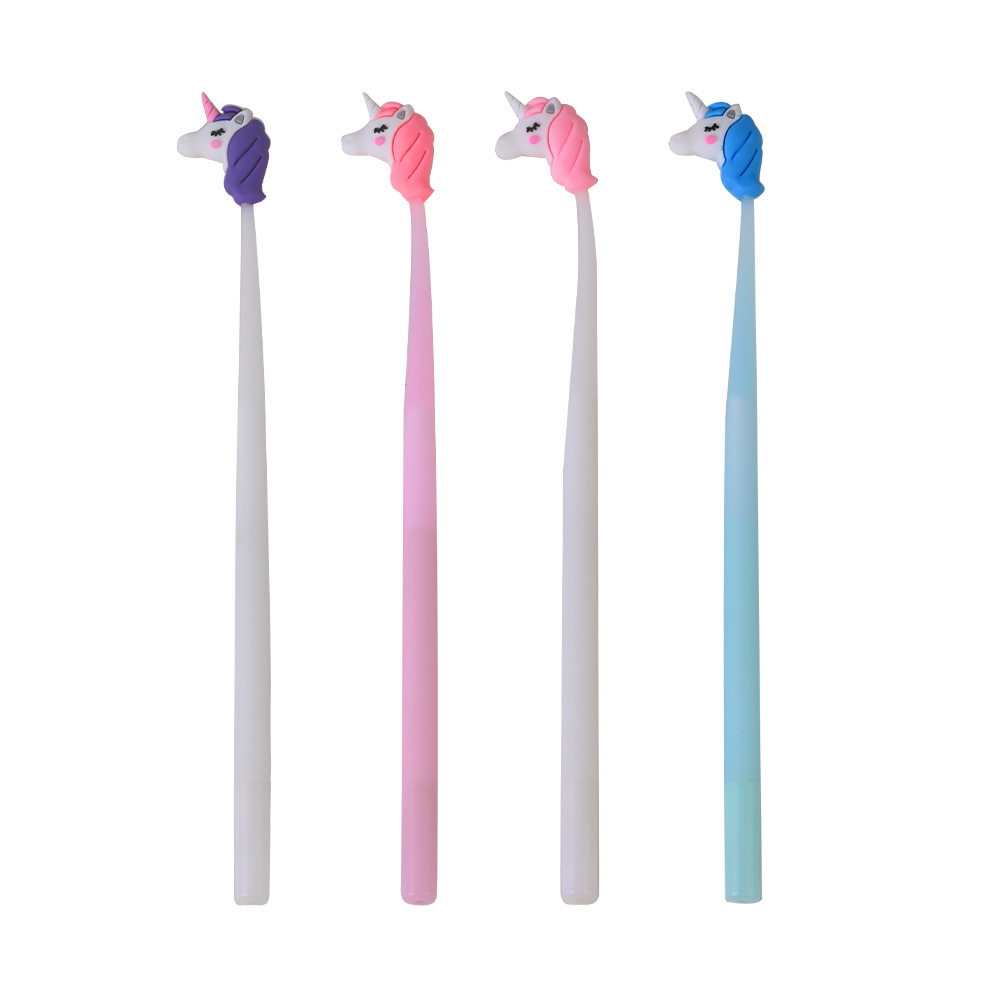 Custom Creative Cartoon Gel Pens with Black Ink Color Diagram