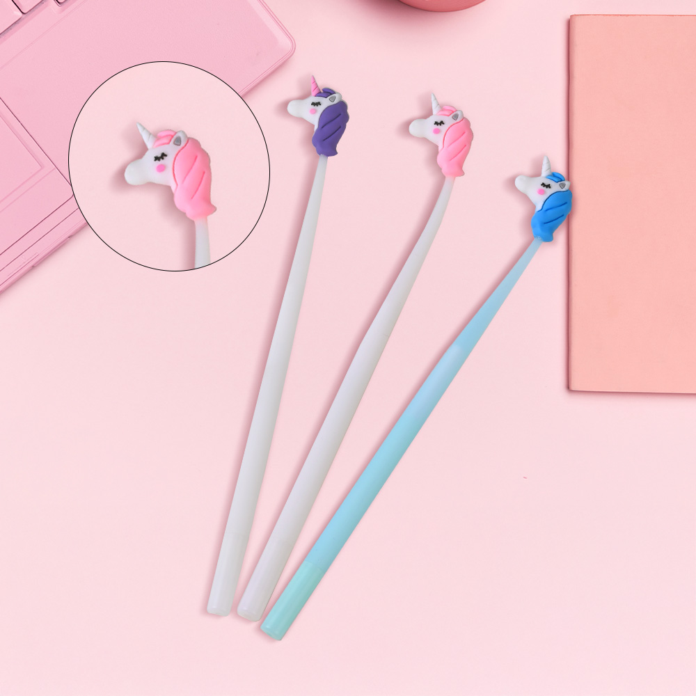 Custom Creative Cartoon Gel Pens with Black Ink Detail Diagram