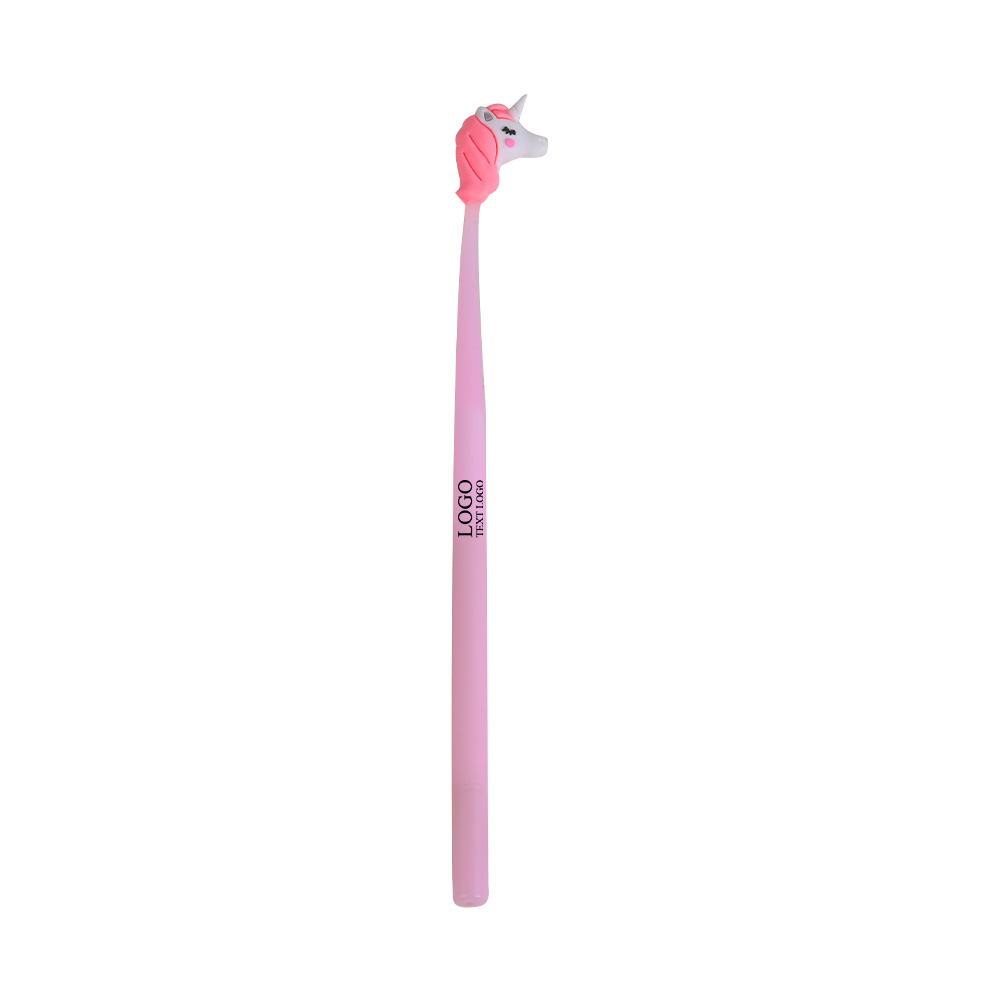 Custom Creative Cartoon Gel Pens with Black Ink Pink Pole with the Pink