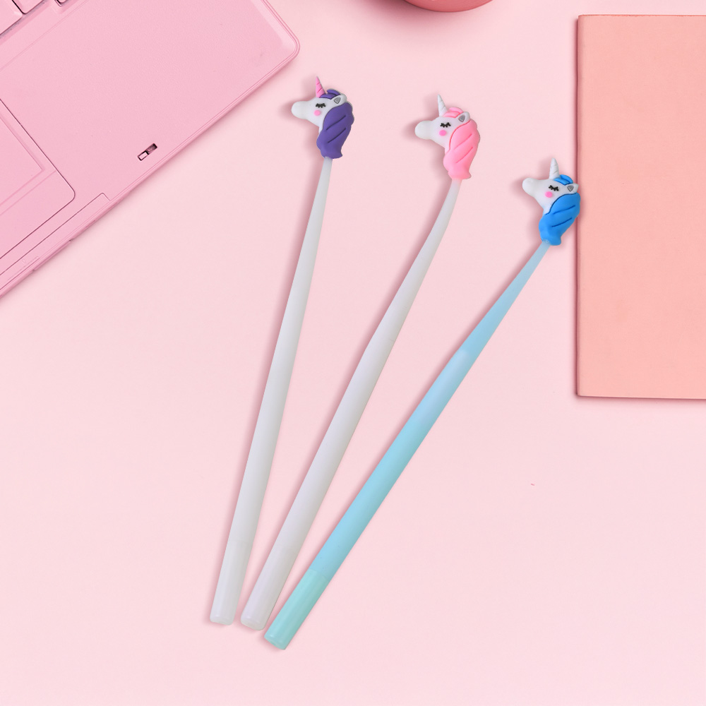 Custom Creative Cartoon Gel Pens with Black Ink Scene Diagram