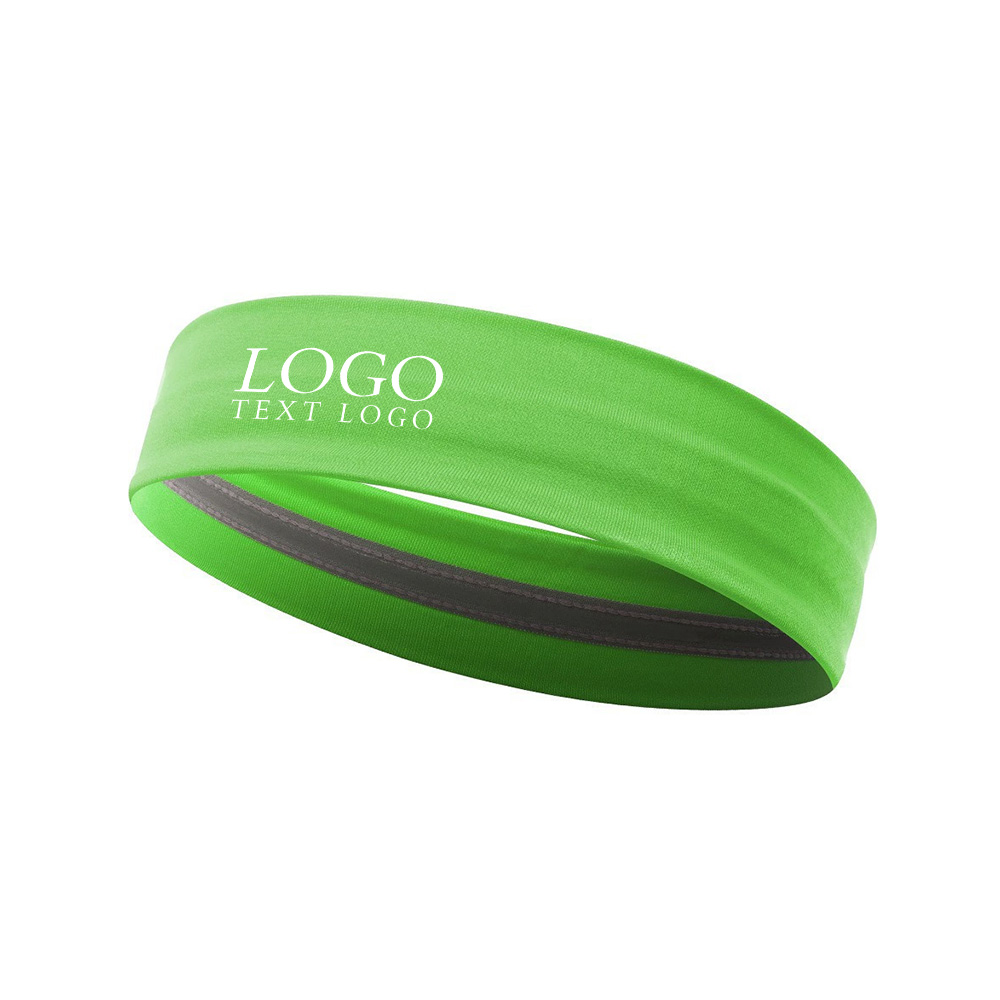 Gel Sport Headband Green with Logo