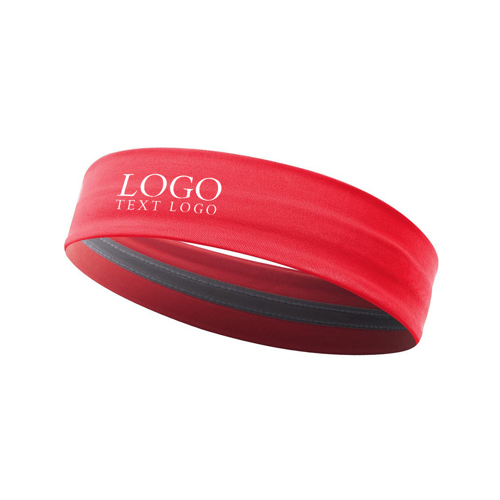 Gel Sport Headband Red with Logo