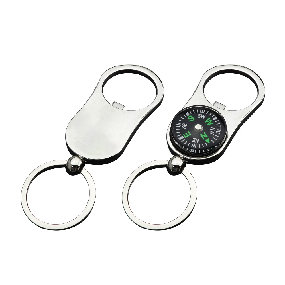 Portable Bottle Opener Compass Keychain