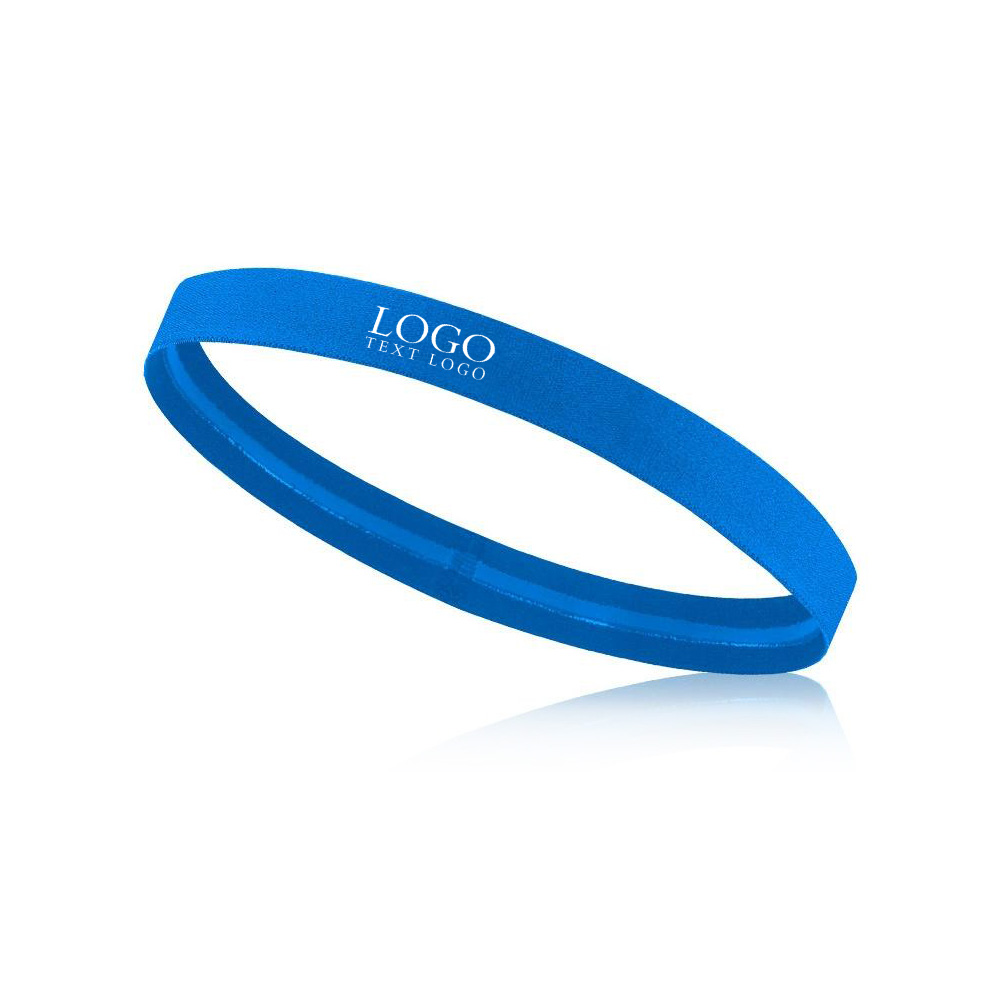 Active Sports Sweatband Blue with Logo