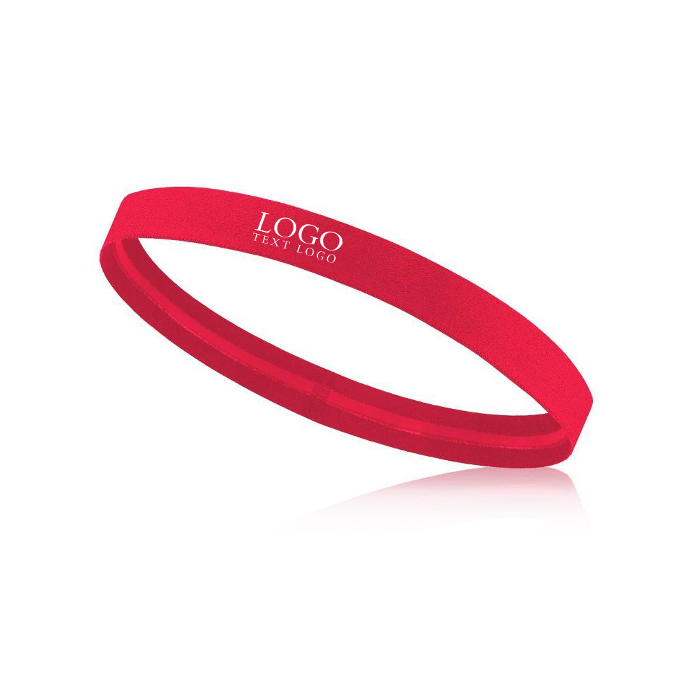 Active Sports Sweatband Red with Logo