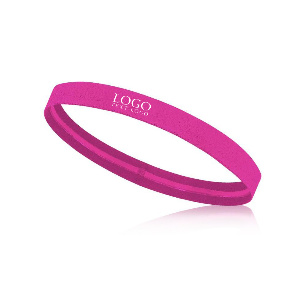 Active Sports Sweatband Rose Red with Logo