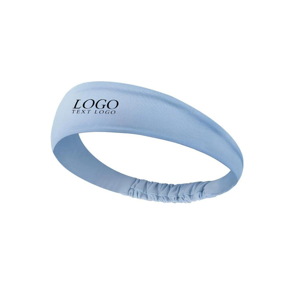 Unisex Sweatband Headband Blue with Logo