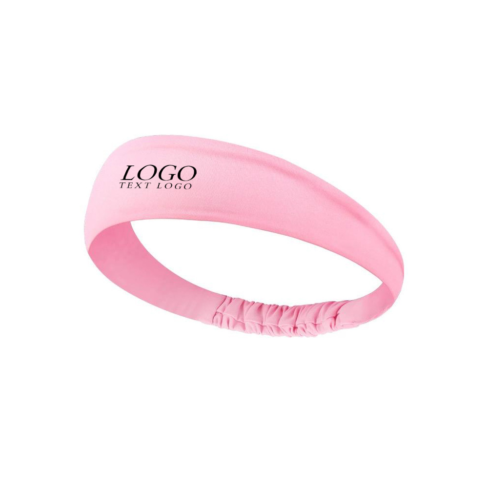 Unisex Sweatband Headband Pink with Logo