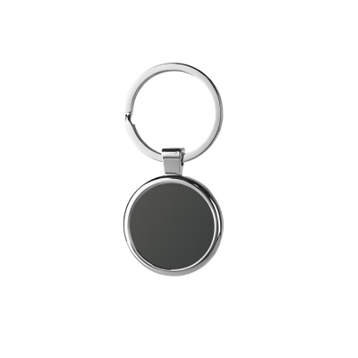 Round satin metal keychain