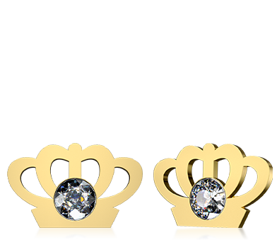Custom Crown Rhinestone Earrings
