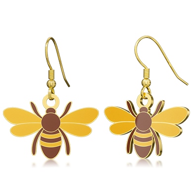 Custom Enamel Bee Earring