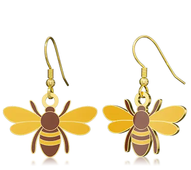 Custom Enamel Bee Earring Custom Enamel Bee Earring