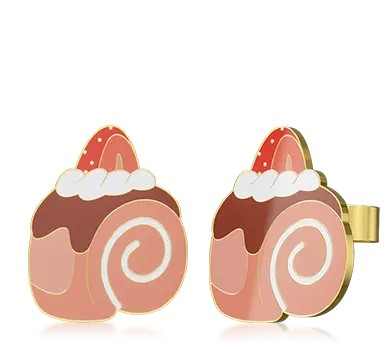 Custom Enamel Cake Earring Custom Enamel Cake Earring