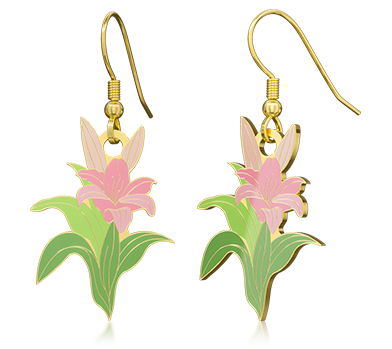 Custom Enamel Flower Earring