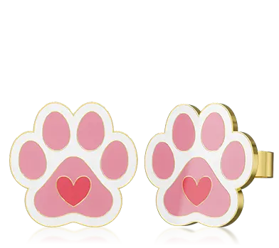 Custom Enamel Paw Earring Custom Enamel Paw Earring