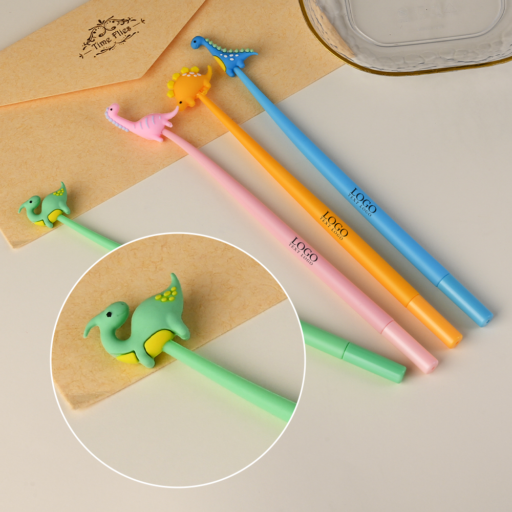 Custom Engraved Cartoon Dinosaur Gel Pen Detail Diagram