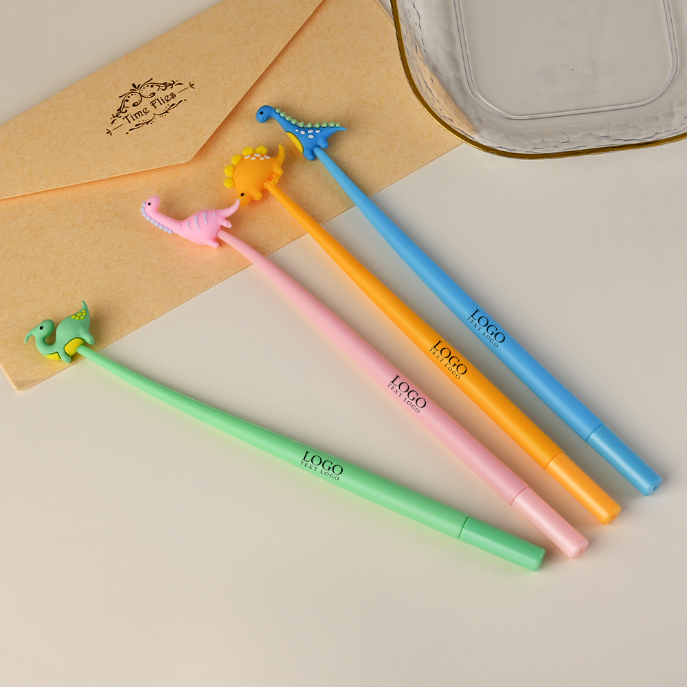 Custom Engraved Cartoon Dinosaur Gel Pen Scene Diagram