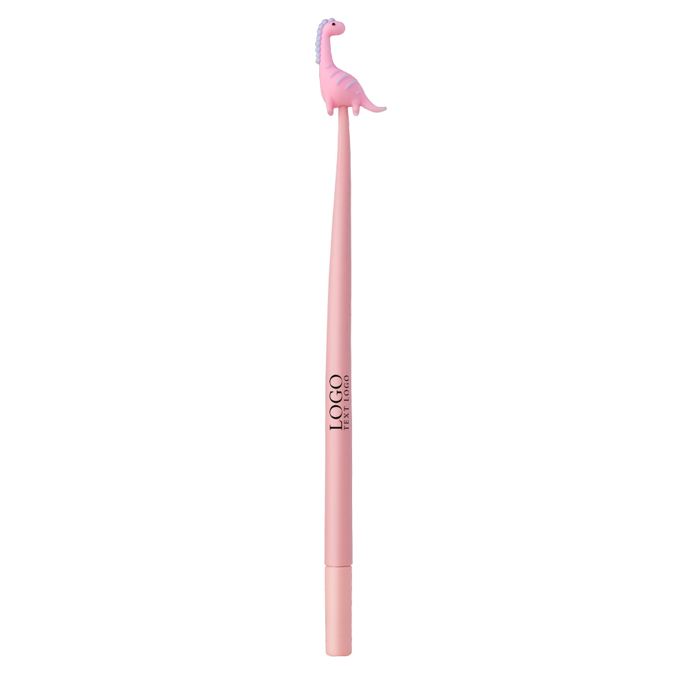 Custom Engraved Cartoon Dinosaur Gel Pen with Pink