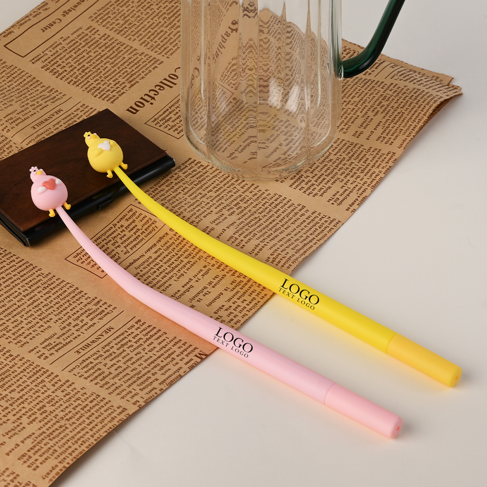 Custom Gel Pen with 3D Goose Decoration Scene Diagram
