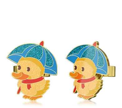 Custom Glitter Duck Earring Custom Glitter Duck Earring