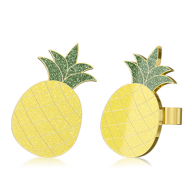 Custom Glitter Pineapple Earring