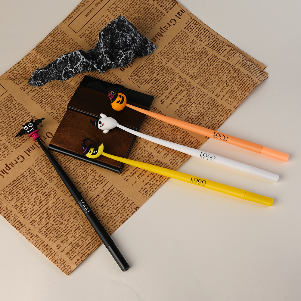 Custom Halloween Style Gel Pens Scene Diagram