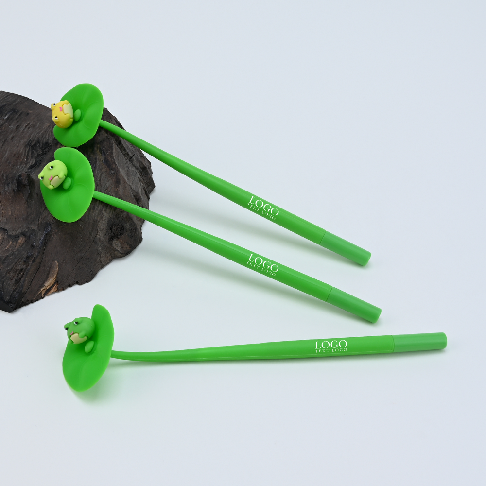 Custom Lotus Leaf Frog Gel Pen Scene Diagram