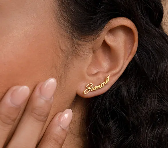 Custom Name Earrings Custom Name Earrings