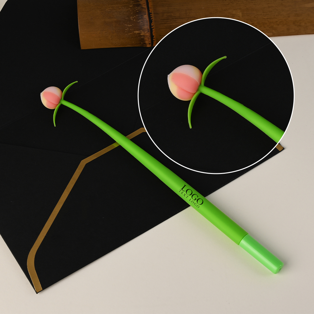Custom Promotional Silicone Gel Pen with Black Ink Detail Diagram