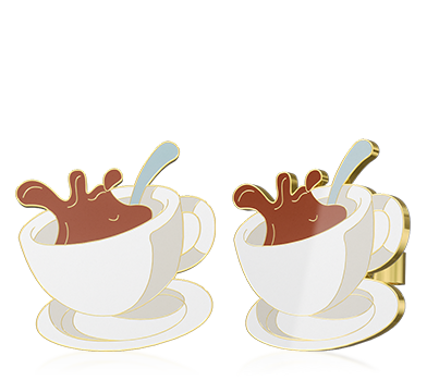 Glow in the Dark Coffee Earrings