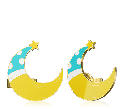 Glow in the Dark Moon Earrings
