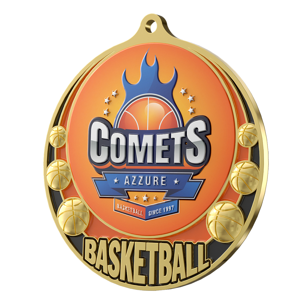 Basketball Medals - High Quality Custom Medal Designs detail Basketball Medals - High Quality Custom Medal Designs detail