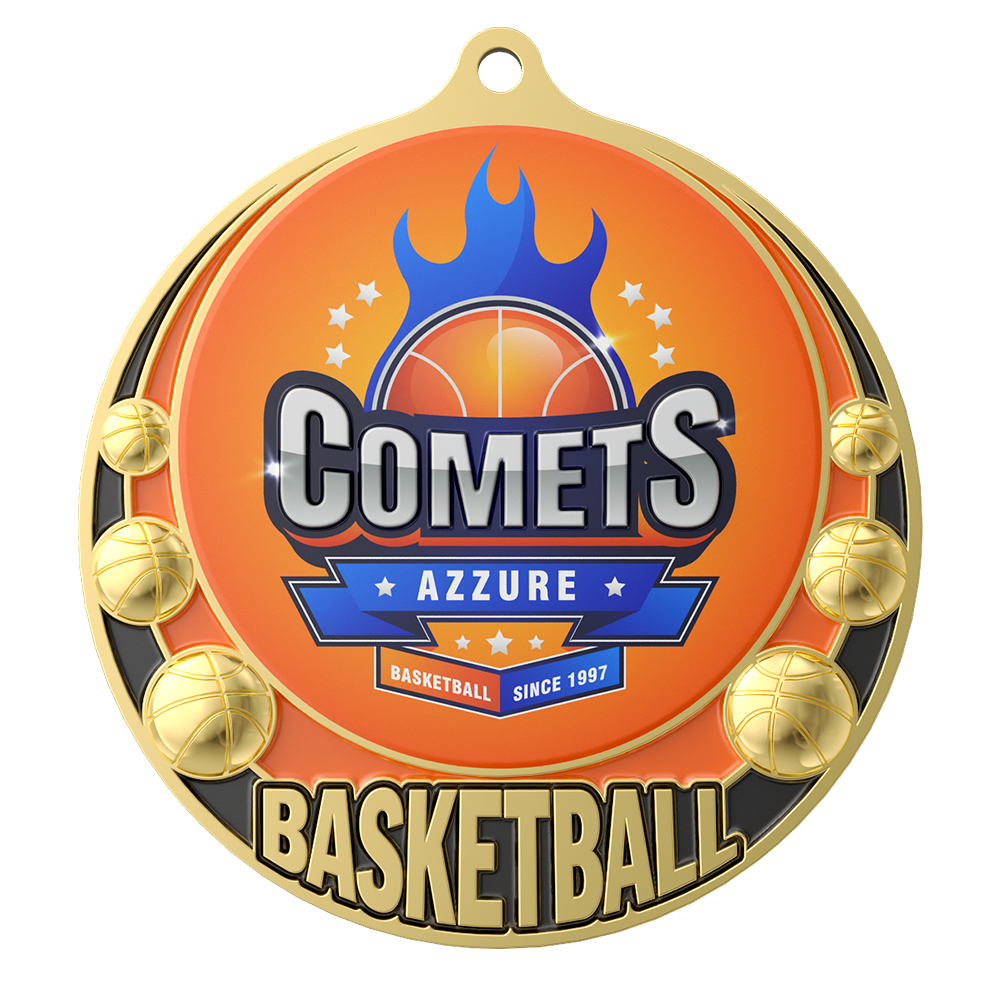 Basketball Medals - High Quality Custom Medal Designs front Basketball Medals - High Quality Custom Medal Designs front