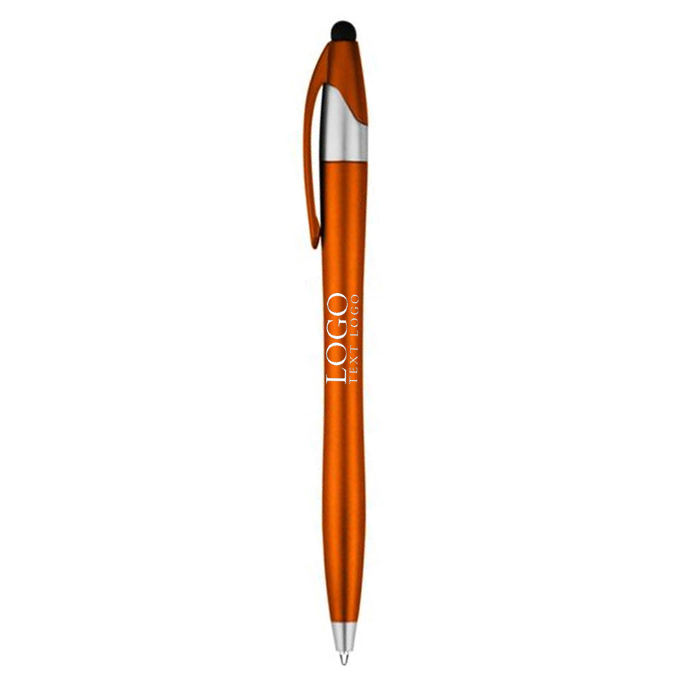 Branded Dart Malibu Stylus Pen Orange With Logo