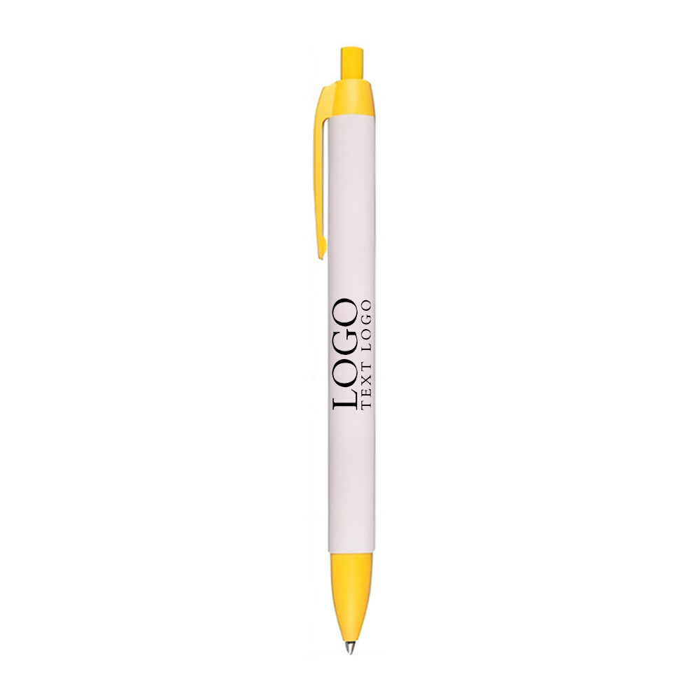 Click Action Company Pen Yellow with Logo