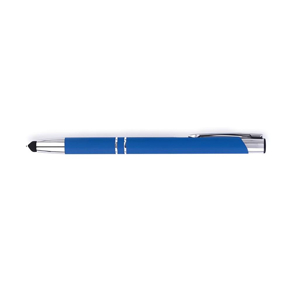 Custom-Soft-Touch-Retractable-Metal-Pen-Blue