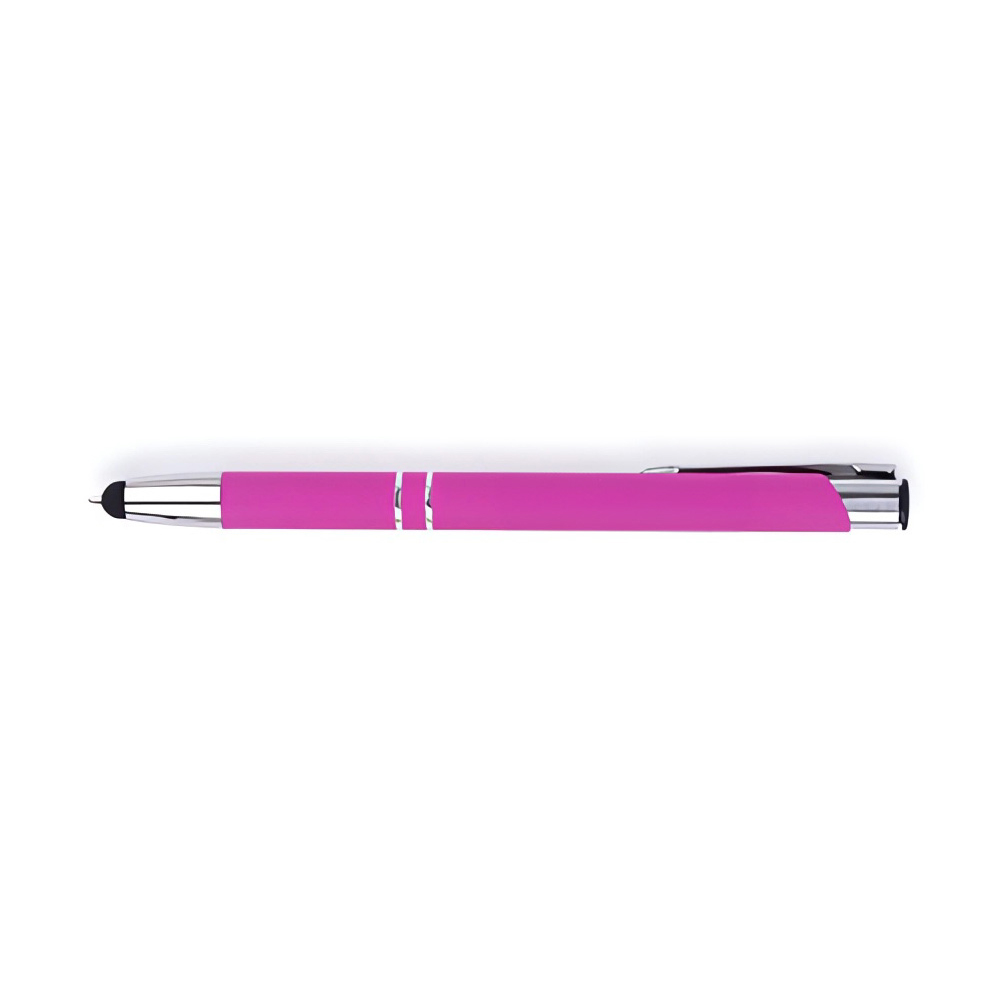 Custom-Soft-Touch-Retractable-Metal-Pen-Pink