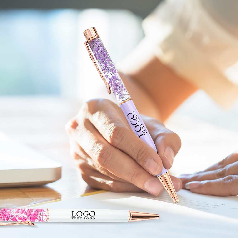 Promo Floating Flower Metal Oil Pen Scene Diagram