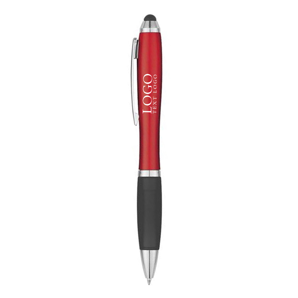 Promotional Satin Stylus Twist Pen Red With Logo