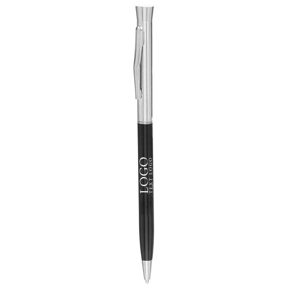 Promotional Slim Metal Hotel Pen Black With Logo