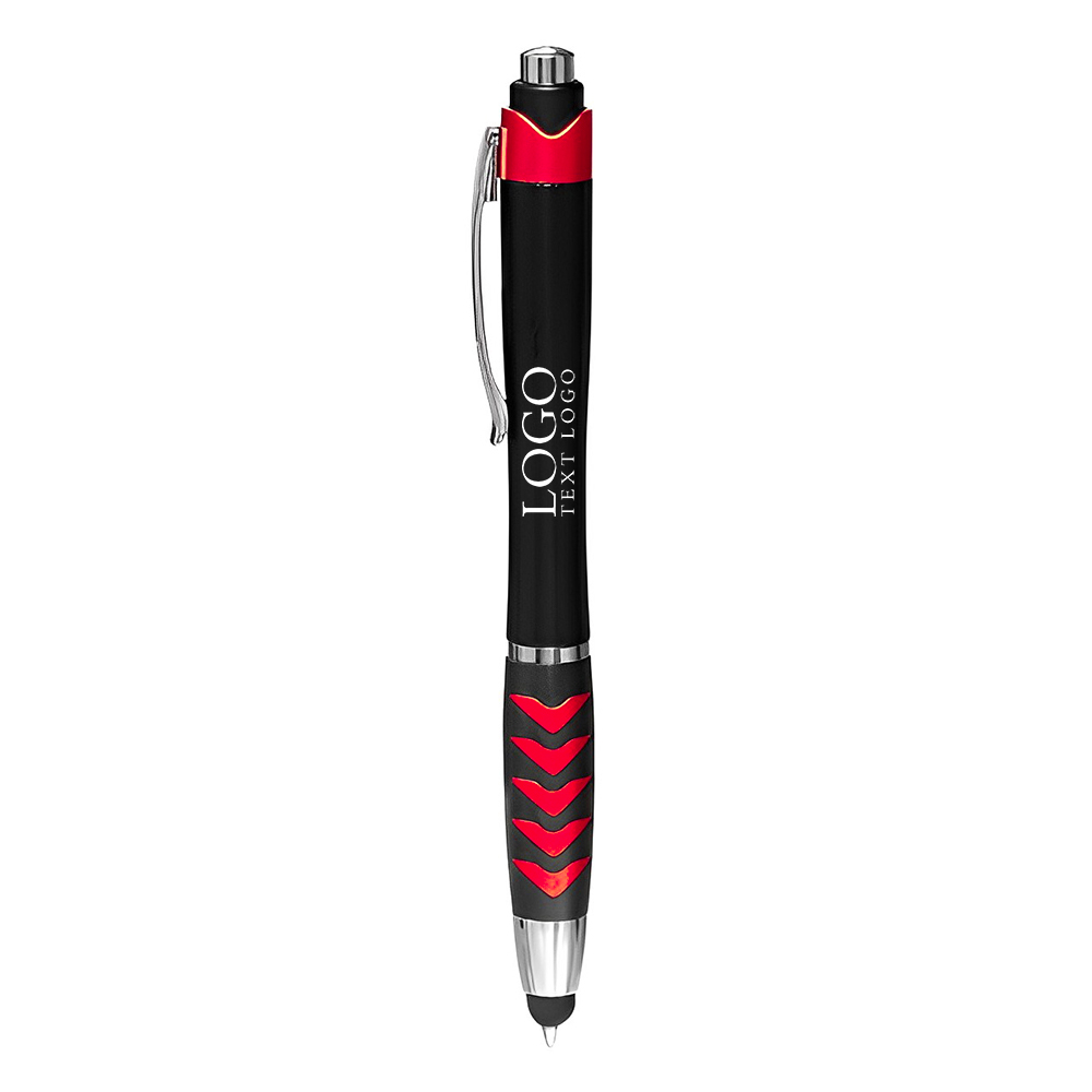 Red Plastic Arrow Stylus Pen With Logo