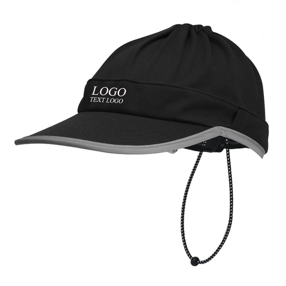 Cyclist Reflective Visor Hat Black with Logo