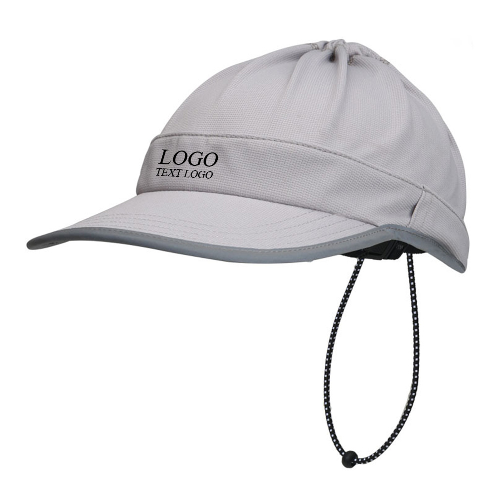 Cyclist Reflective Visor Hat Gray with Logo