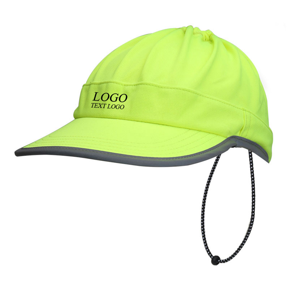 Cyclist Reflective Visor Hat Green with Logo