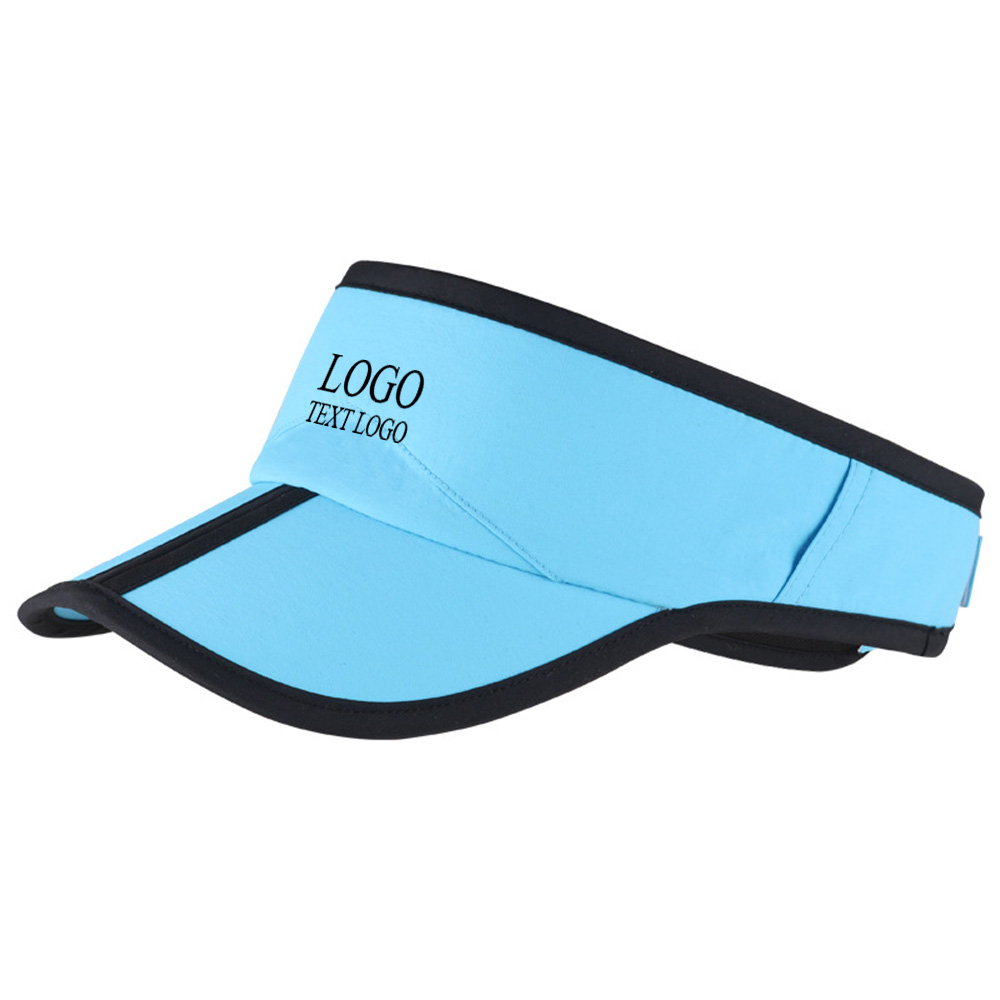 Foldable Running Visor Hat Blue with Logo
