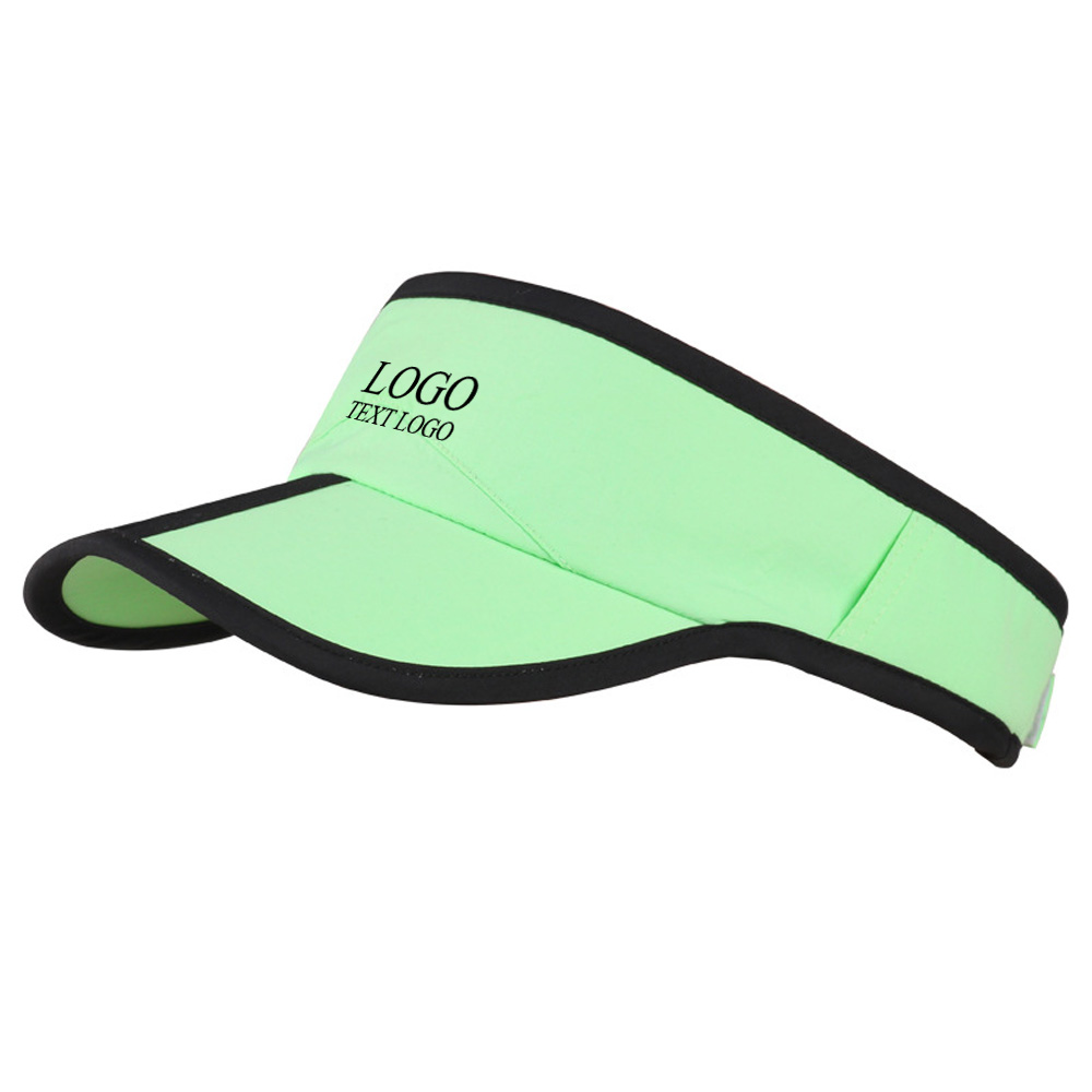 Foldable Running Visor Hat Green with Logo
