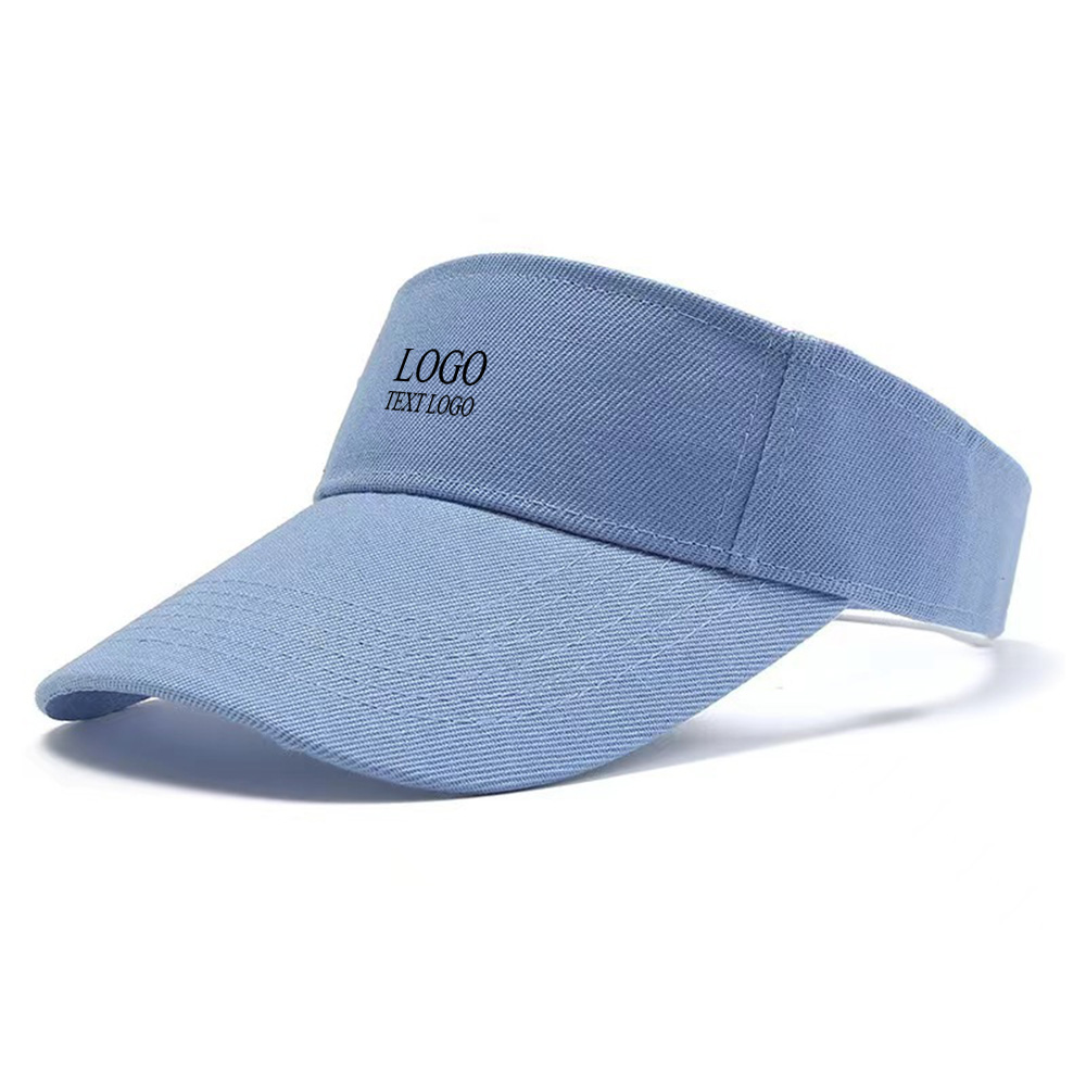 Open Top Visor Hat Blue with Logo