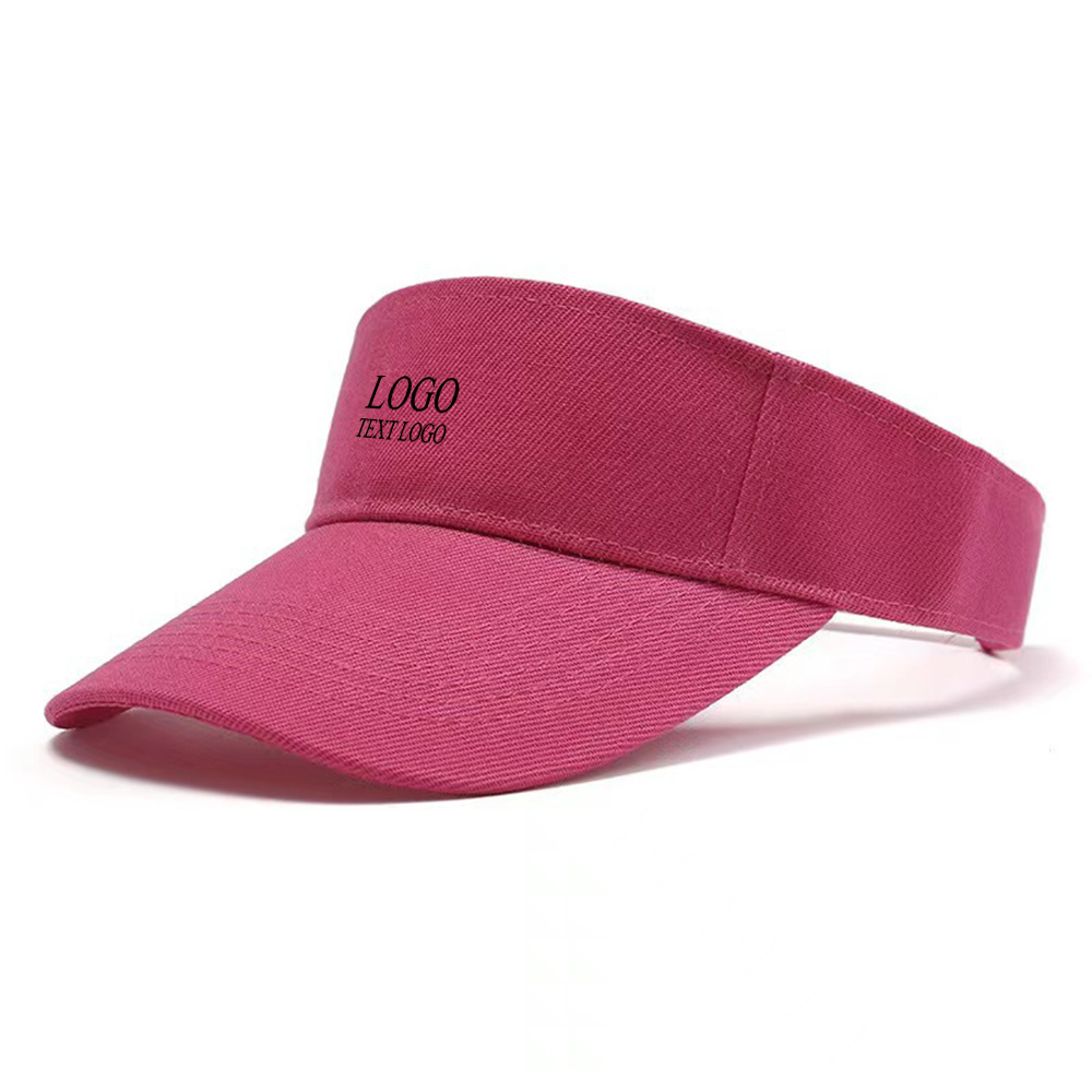Open Top Visor Hat Pink with Logo